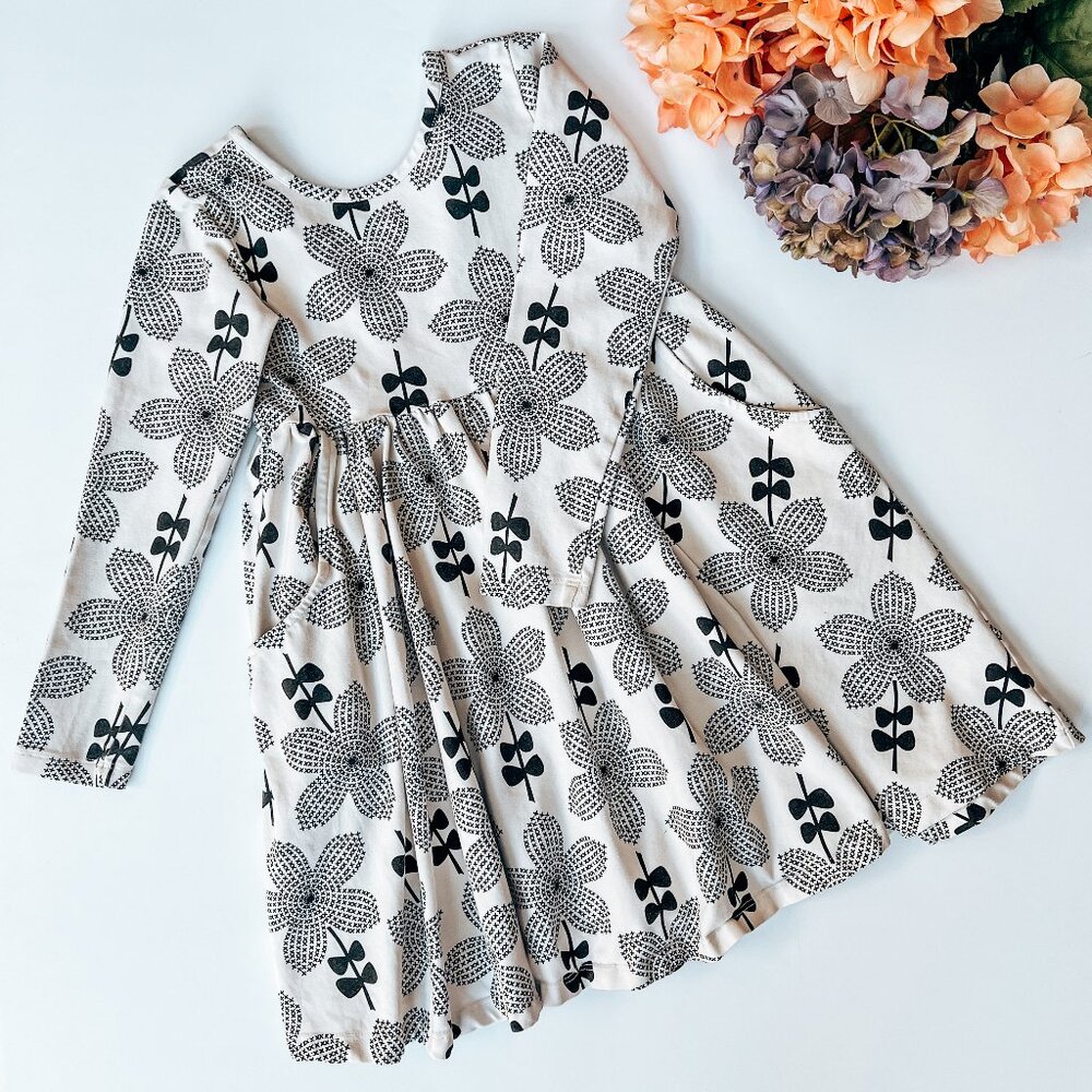Hanna Andersson Girl's Long Sleeve Skater Dress with Pockets (EUC)
